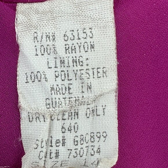 CDC Caren Desiree Company Maxi Dress 14 Orange Pink Sleeveless Lined Abstract - Picture 11 of 11